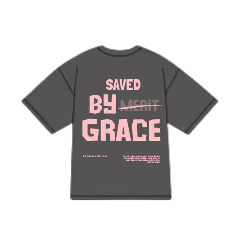 GREY/PINK TEE
